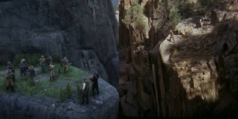 red dead redemption 2 butch cassidy cliff scene