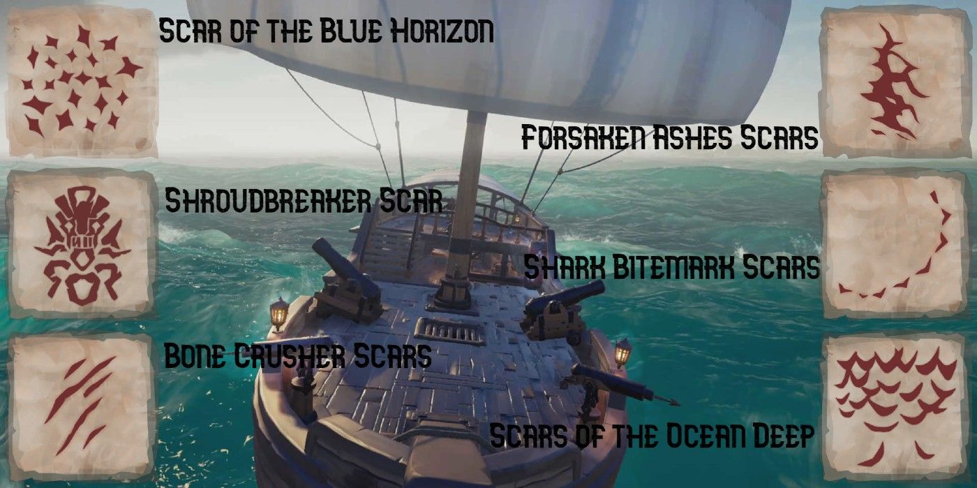 list of scars names sea of thieves