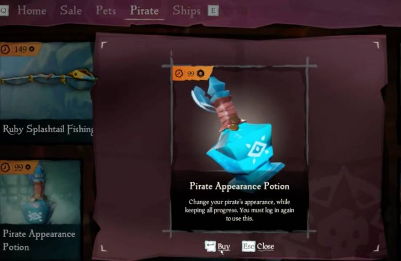 sea of thieves shop