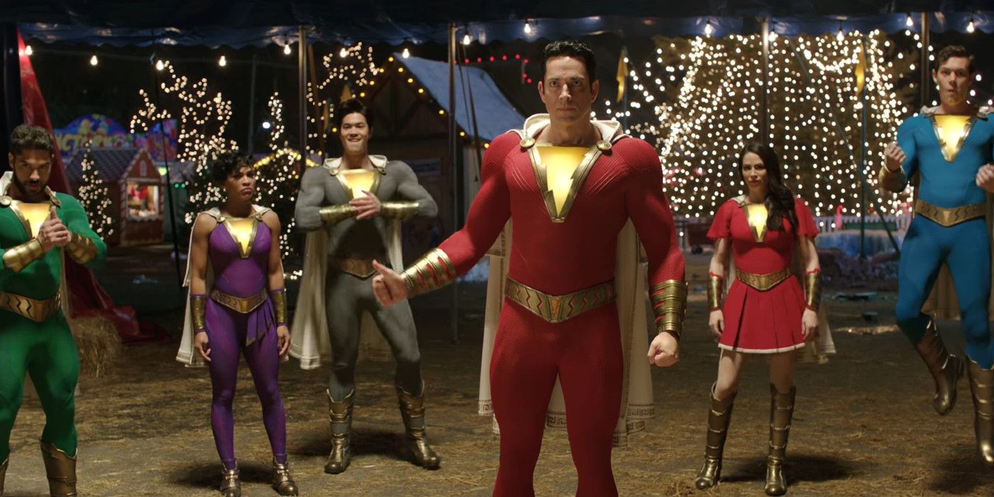 Shazam 2 Director Shares First Photo Of The Shazamily In Their New Suits