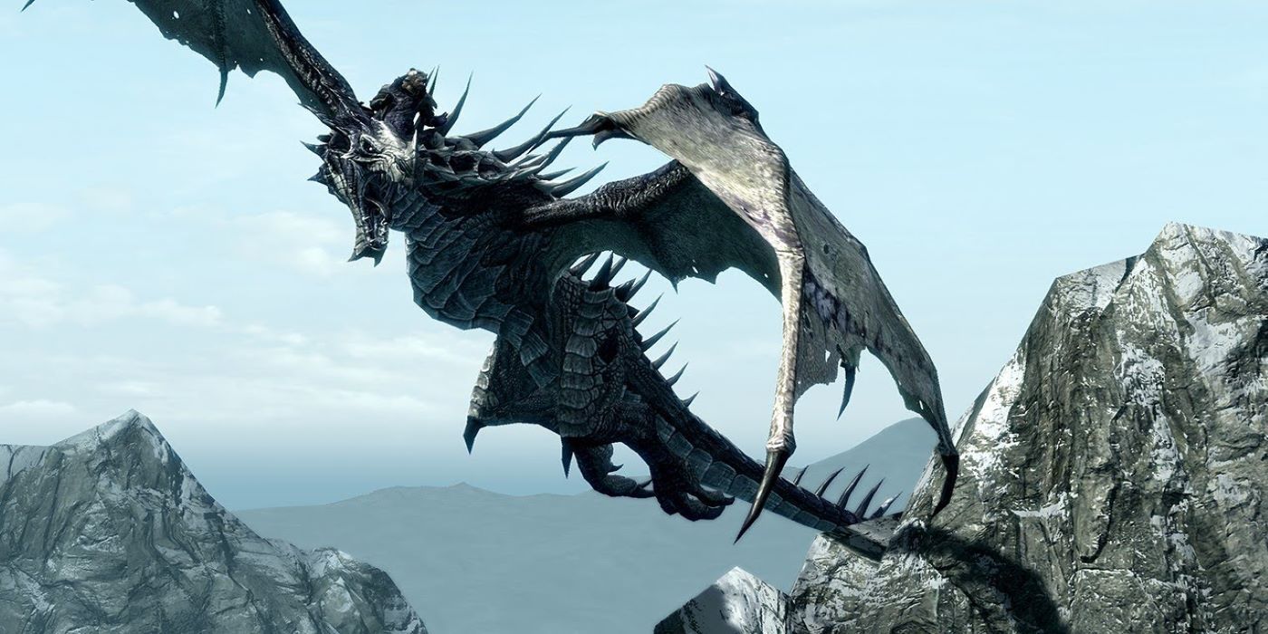 skyrim mod turns dragons into jets