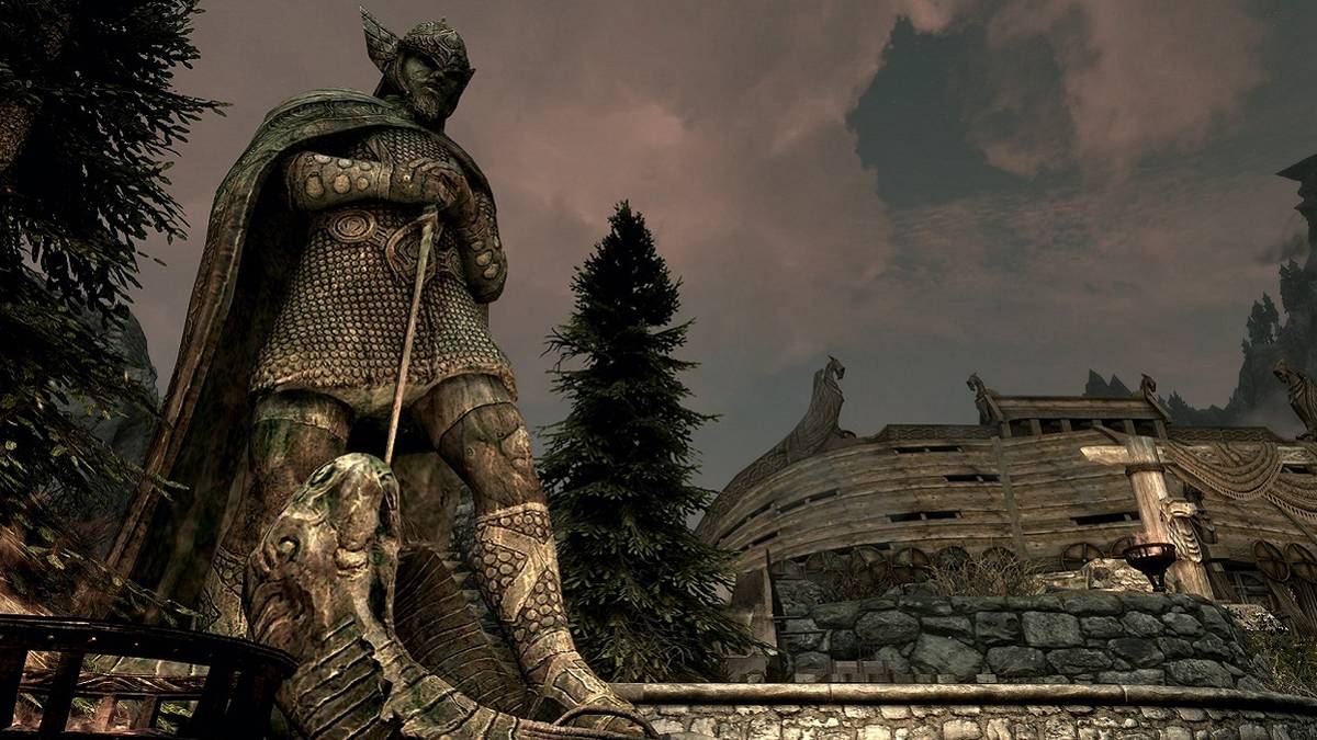 skyrim statue painting