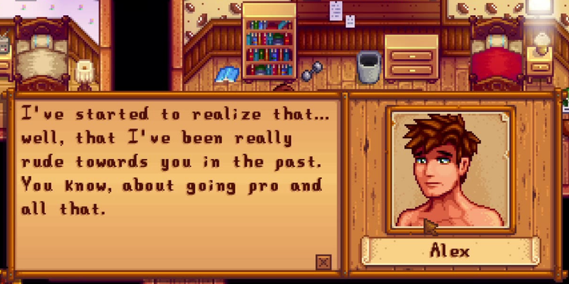 alex apologizing to the player.