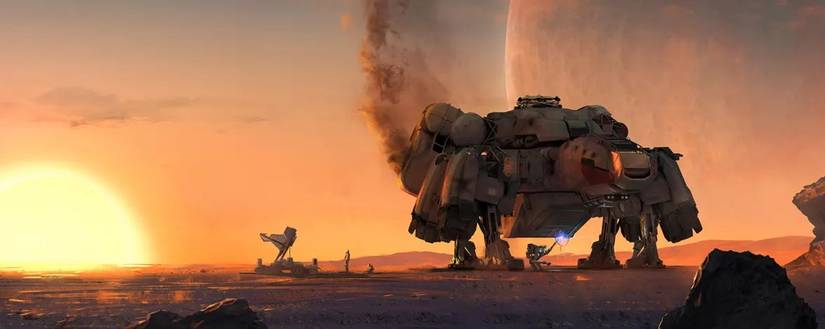 starfield sunset concept art