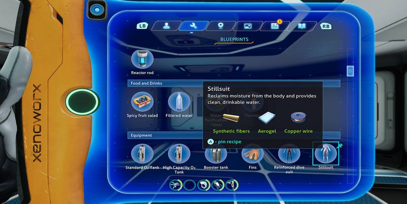 Subnautica Below Zero Stillsuit details