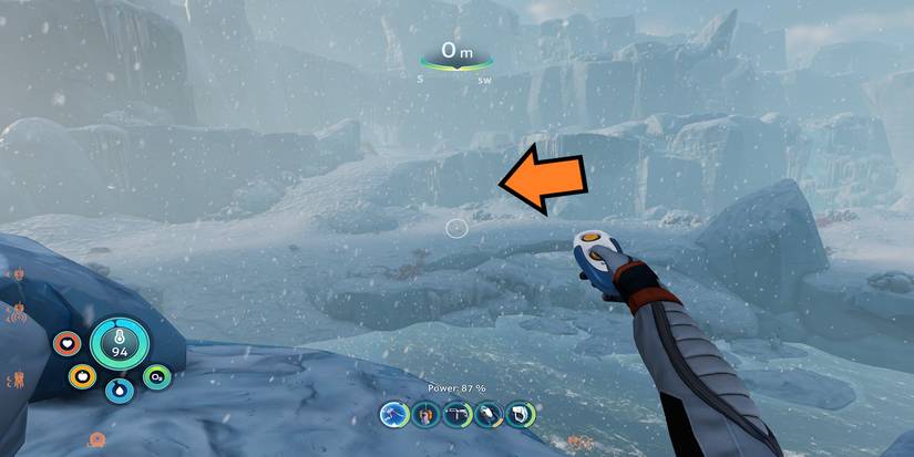 arrow poiting to the cave containing the Kharaa antidote