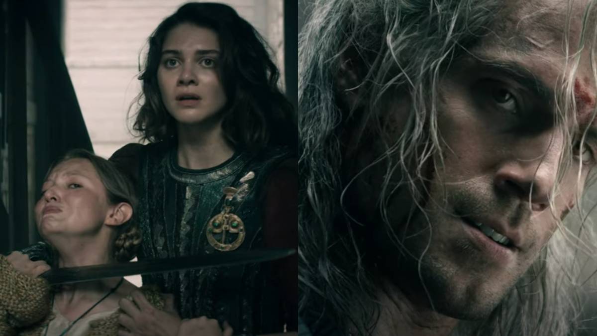 Renfri and Geralt in The Witcher Season 1