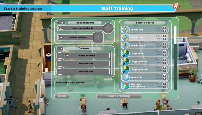 two point hospital staff training screen