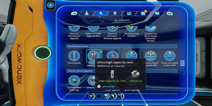 Subnautica Below Zero Ultra High Capacity Tank details