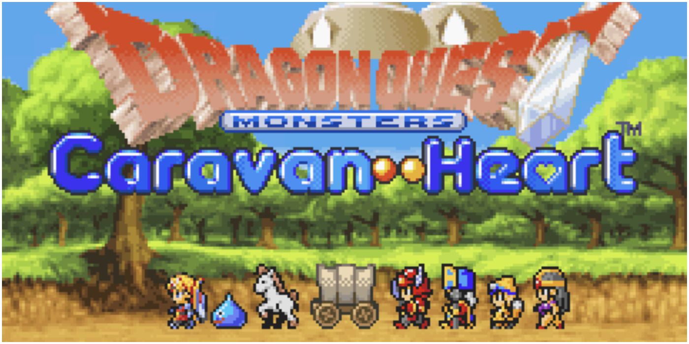 the title screen in Dragon Quest Monsters Caravan Heart