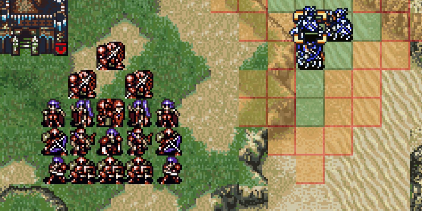 The tactical map from Fire Emblem Genealogy Of The Holy War