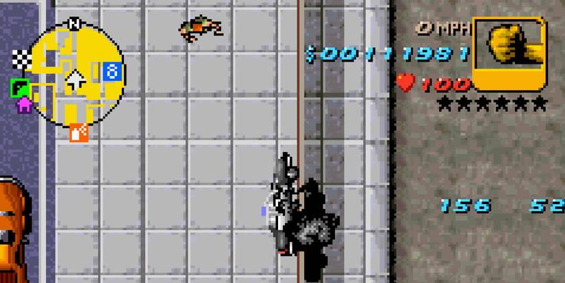 Exploring the city in Grand Theft Auto Advance