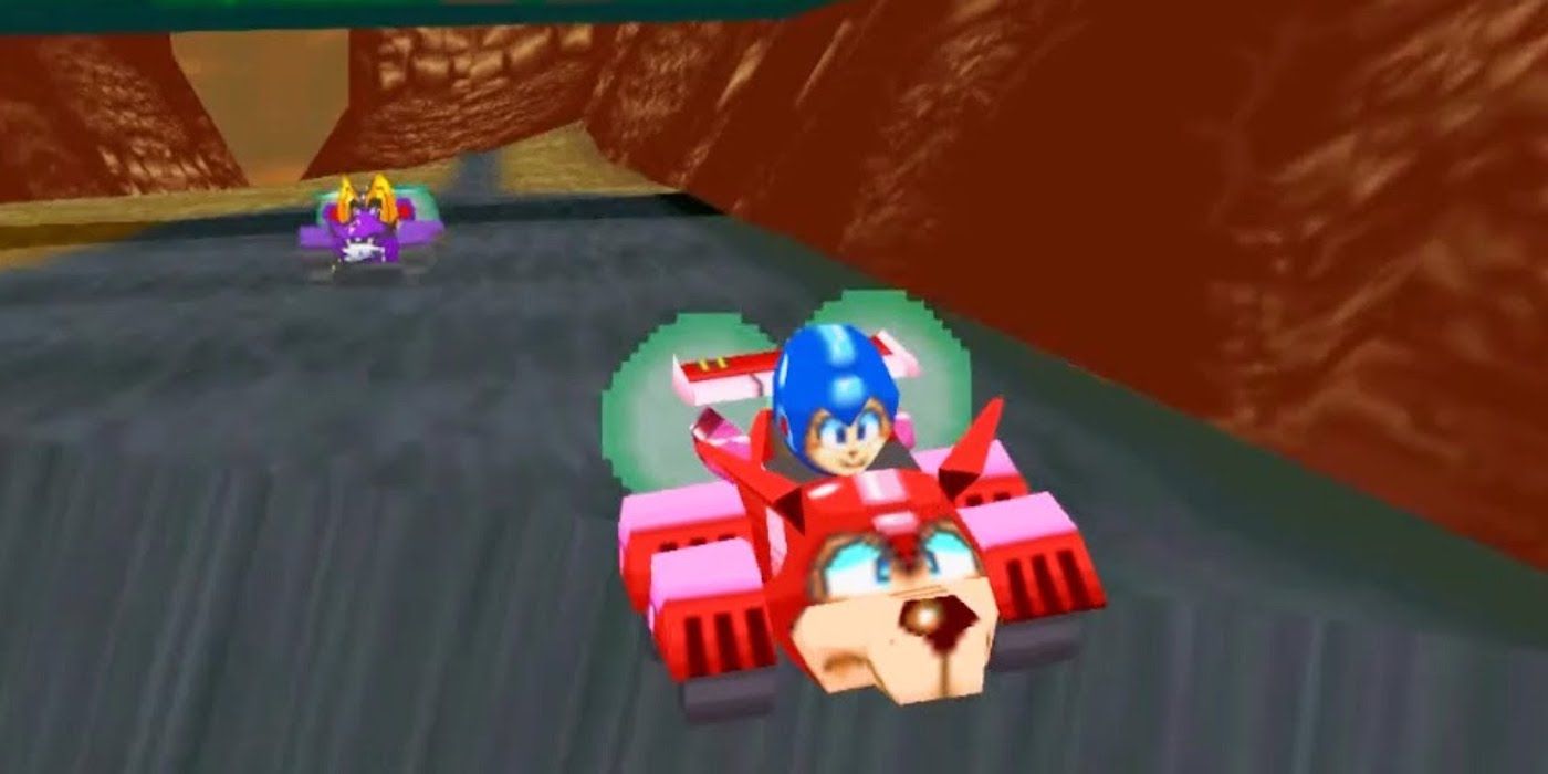 racing in Mega Man: Battle & Chase