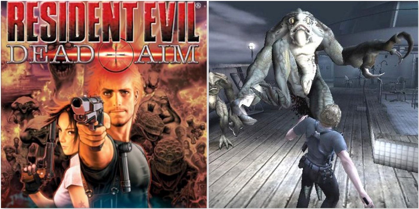 fighting enemies in Resident Evil: Dead Aim