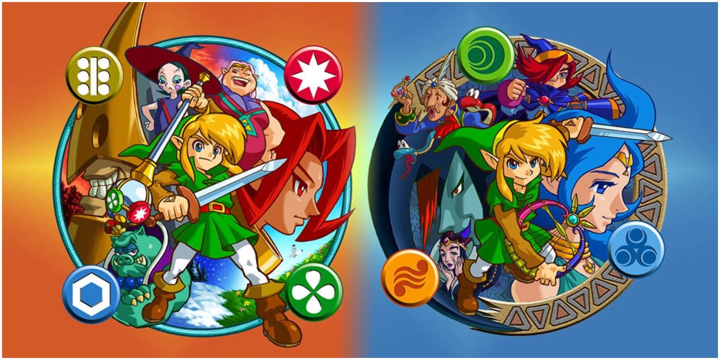 Promo art featuring characters from The Legend of Zelda: Oracle of Seasons/Ages