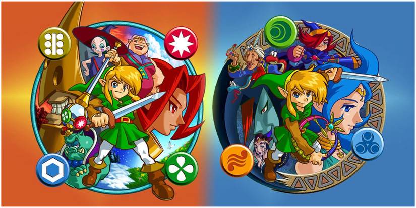 Promo art featuring characters from The Legend of Zelda: Oracle of Seasons/Ages