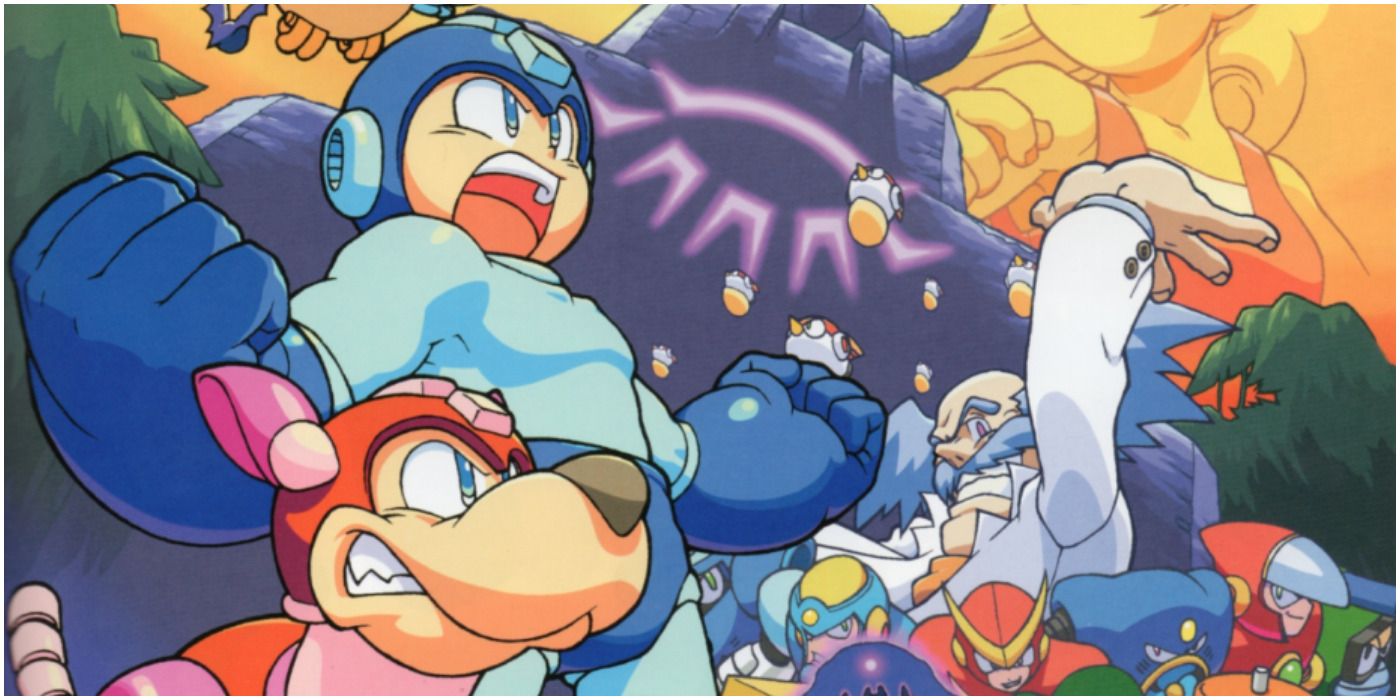 Promo art featuring characters from Super Adventure Rockman