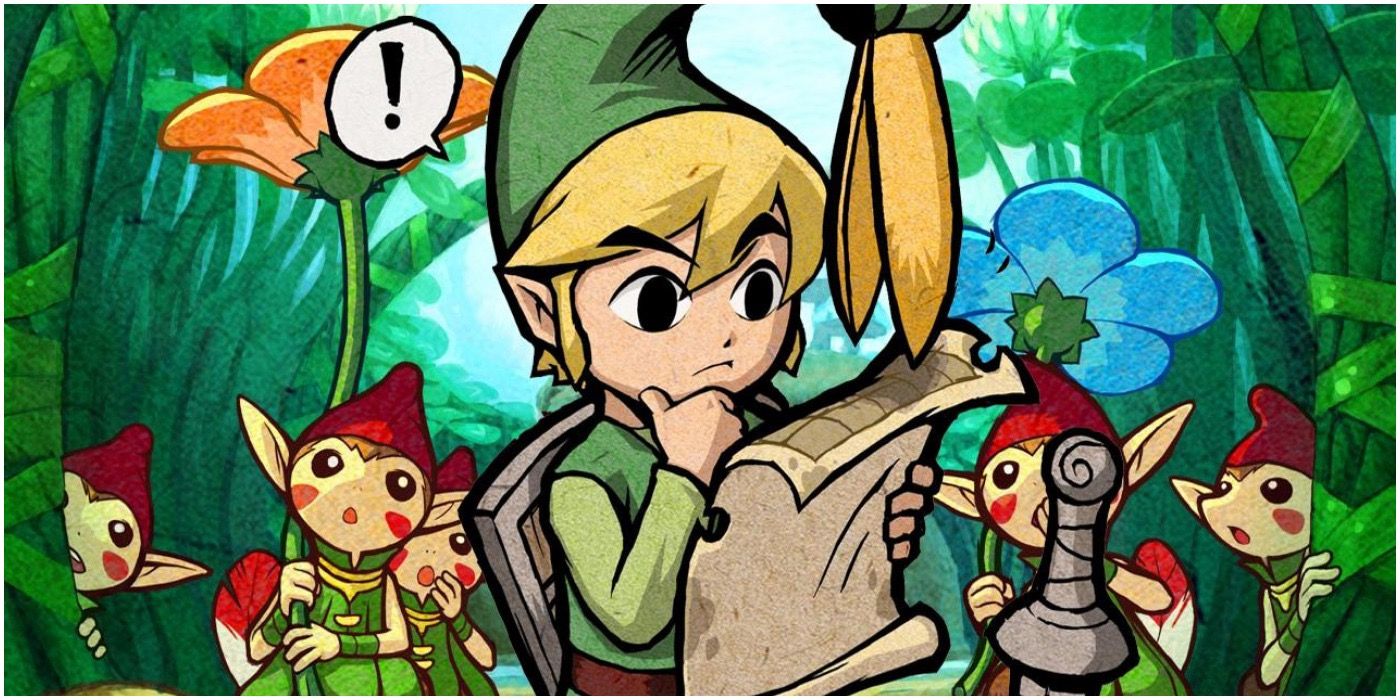 Promo art featuring characters from The Legend of Zelda: The Minish Cap