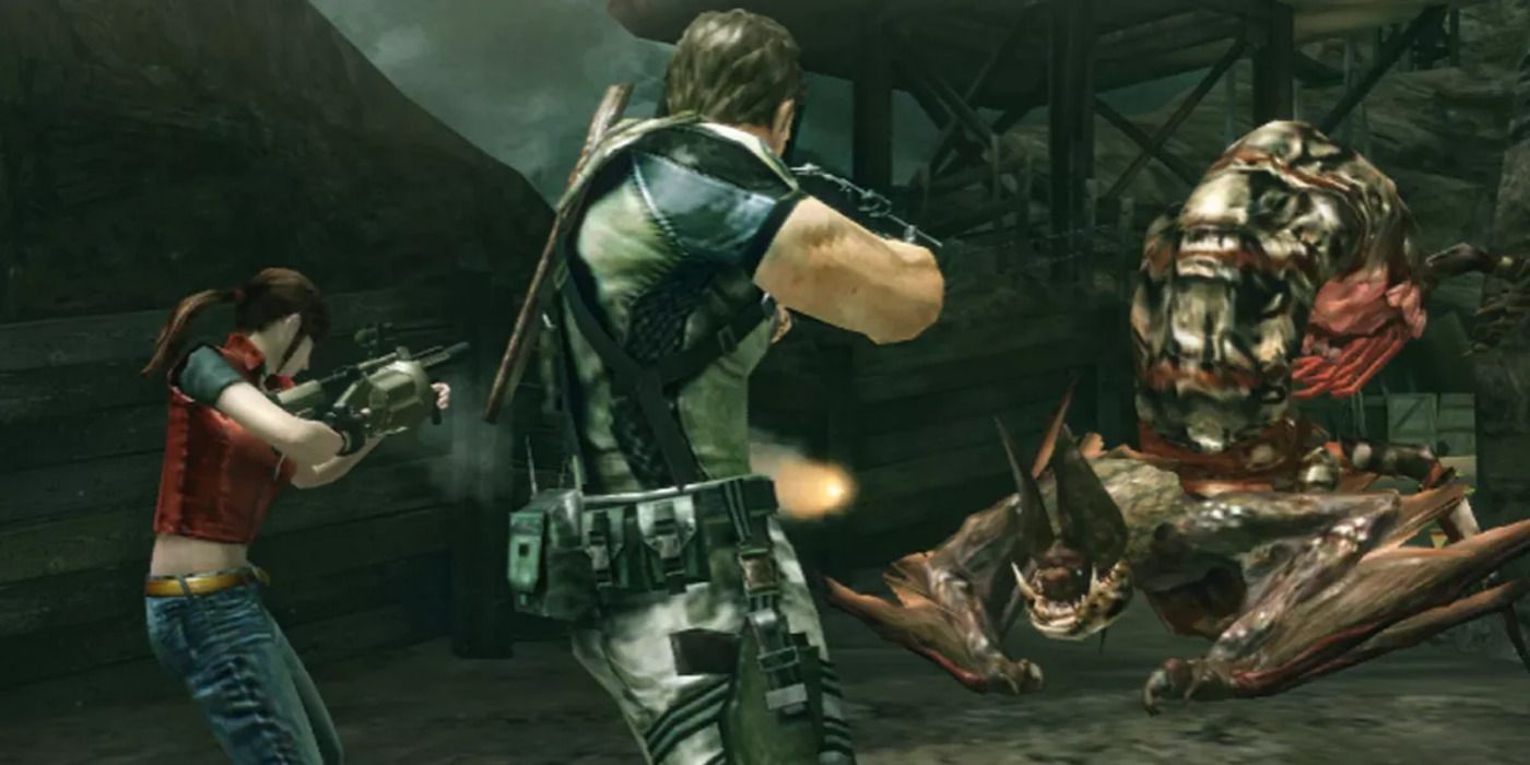fighting enemies in Resident Evil: The Mercenaries 3D