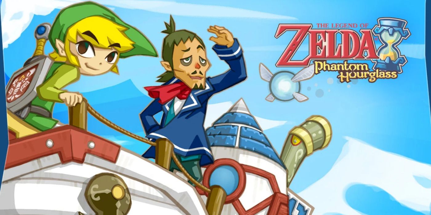 The box art featuring Link and Captain Linebeck from The Legend of Zelda: Phantom Hourglass