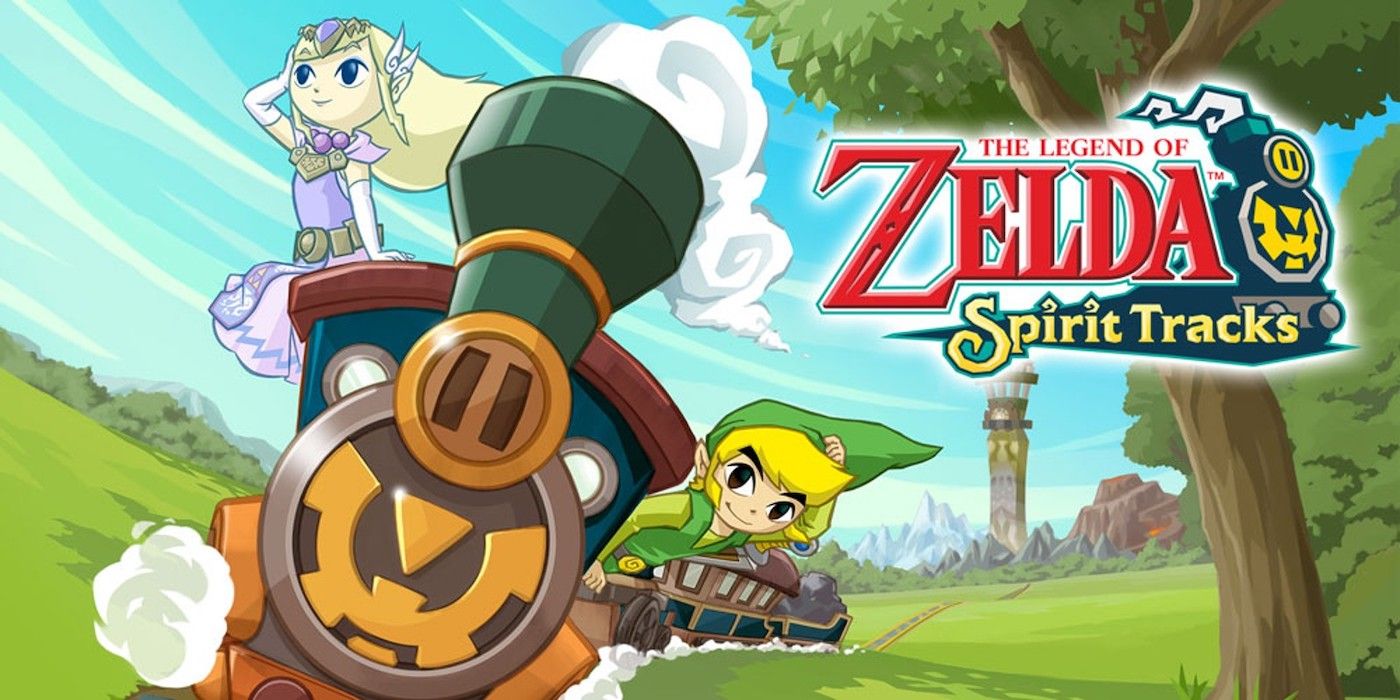 The box art featuring Link and Zelda from The Legend of Zelda: Spirit Tracks