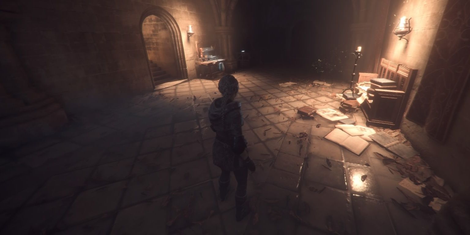 A workbench in the University in A Plague Tale: Innocence.
