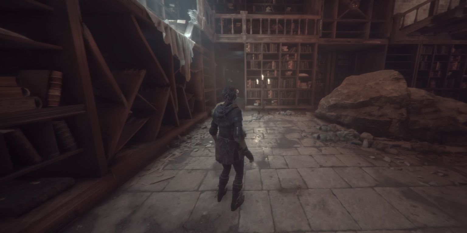In the undergound library of the University in A Plague Tale: Innocence.