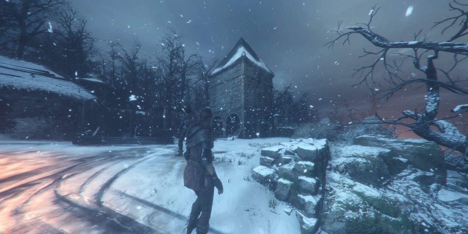 A stone building in the de Rune family estate in A Plague Tale: Innocence.