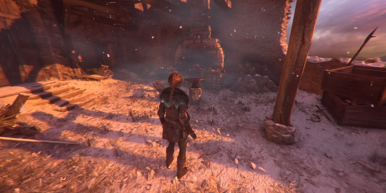 Rodric's forge in Chateau d'Ombrage in A Plague Tale: Innocence.