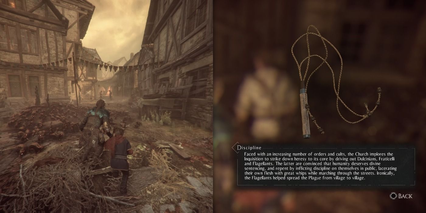 Discipline, among the curiosities in A Plague Tale Innocence