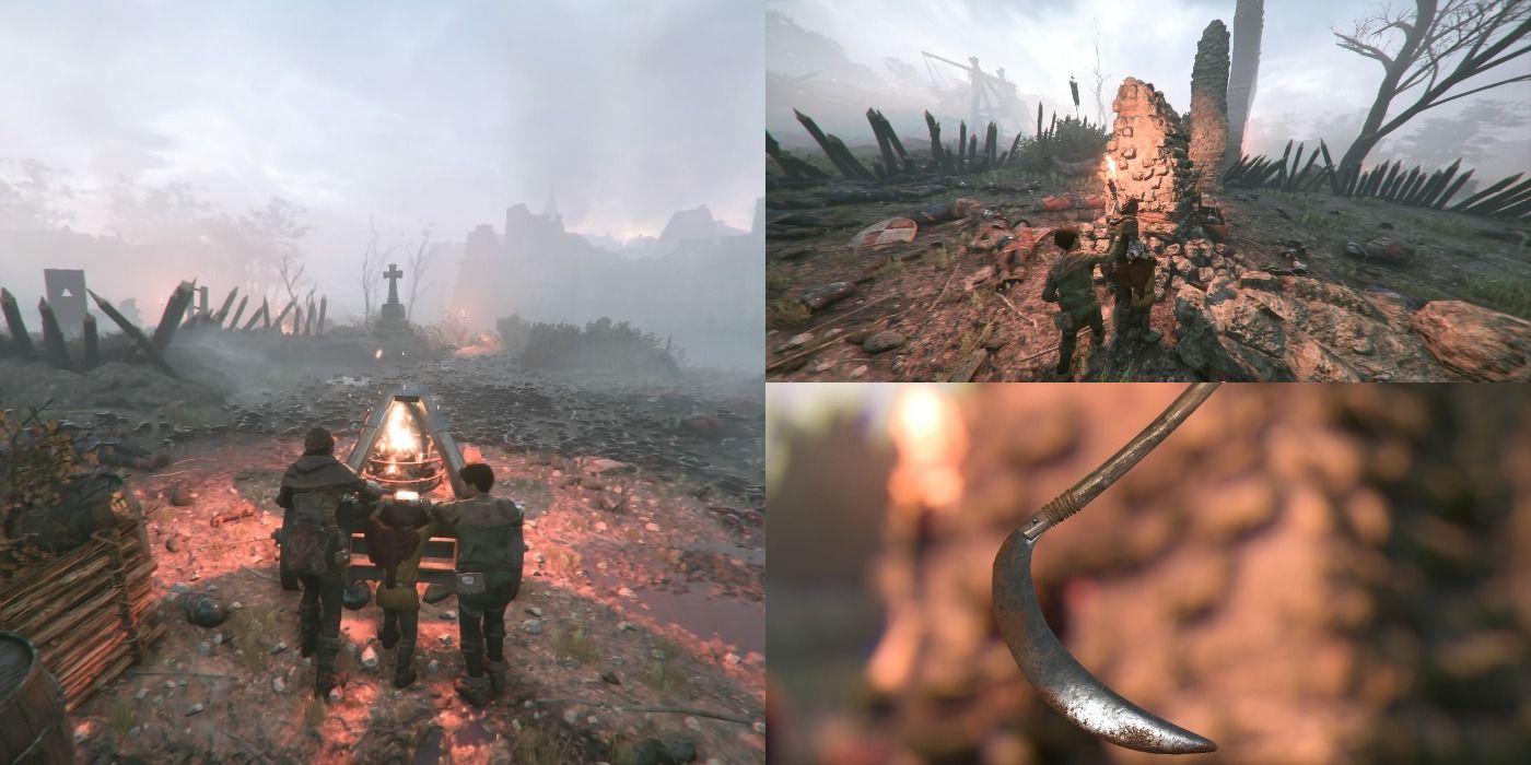 Sickle, among the curiosities in A Plague Tale Innocence