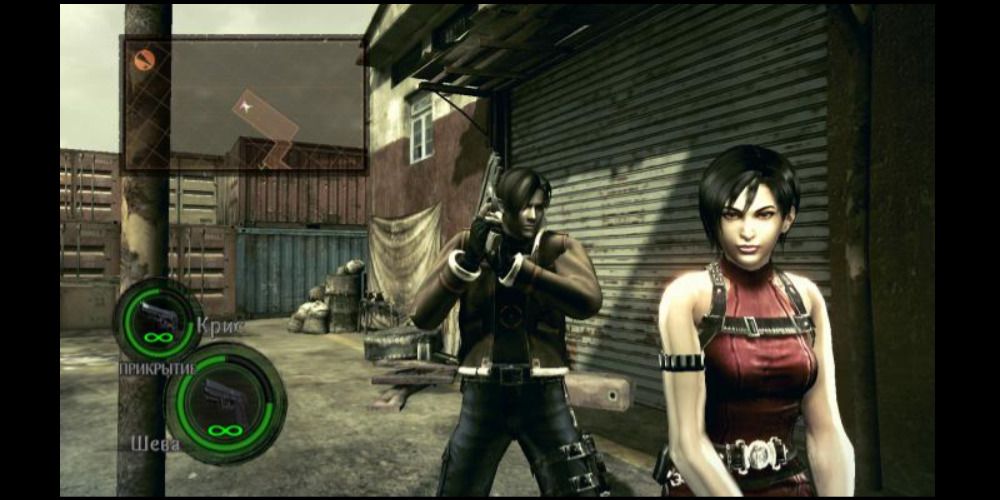 Ada Wong and Leon in Resident Evil 5