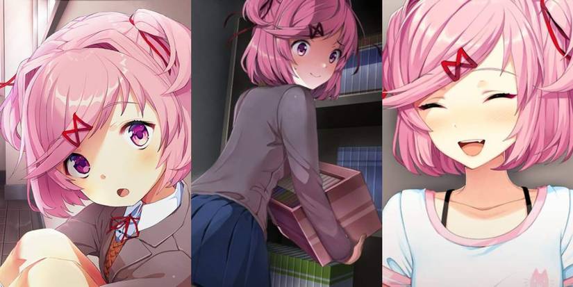 A Collage of Natsuki's CGs in Doki Doki Literature Club