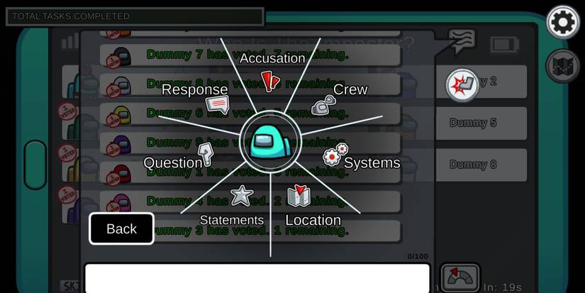 Among Us' Chat Wheel for all players