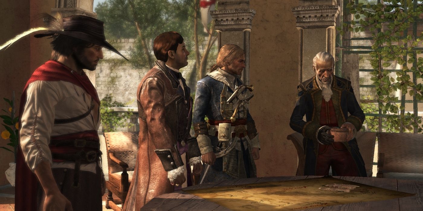 Assassin's Creed Black Flag Screenshot Of Edward Meeting With Templars