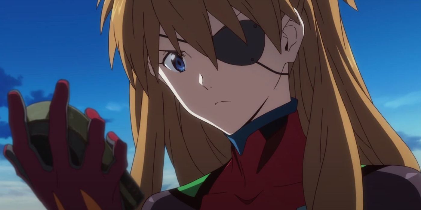 Asuka with patch in Rebuild of Evangelion 3.0+1.0 Thrice Upon a Time