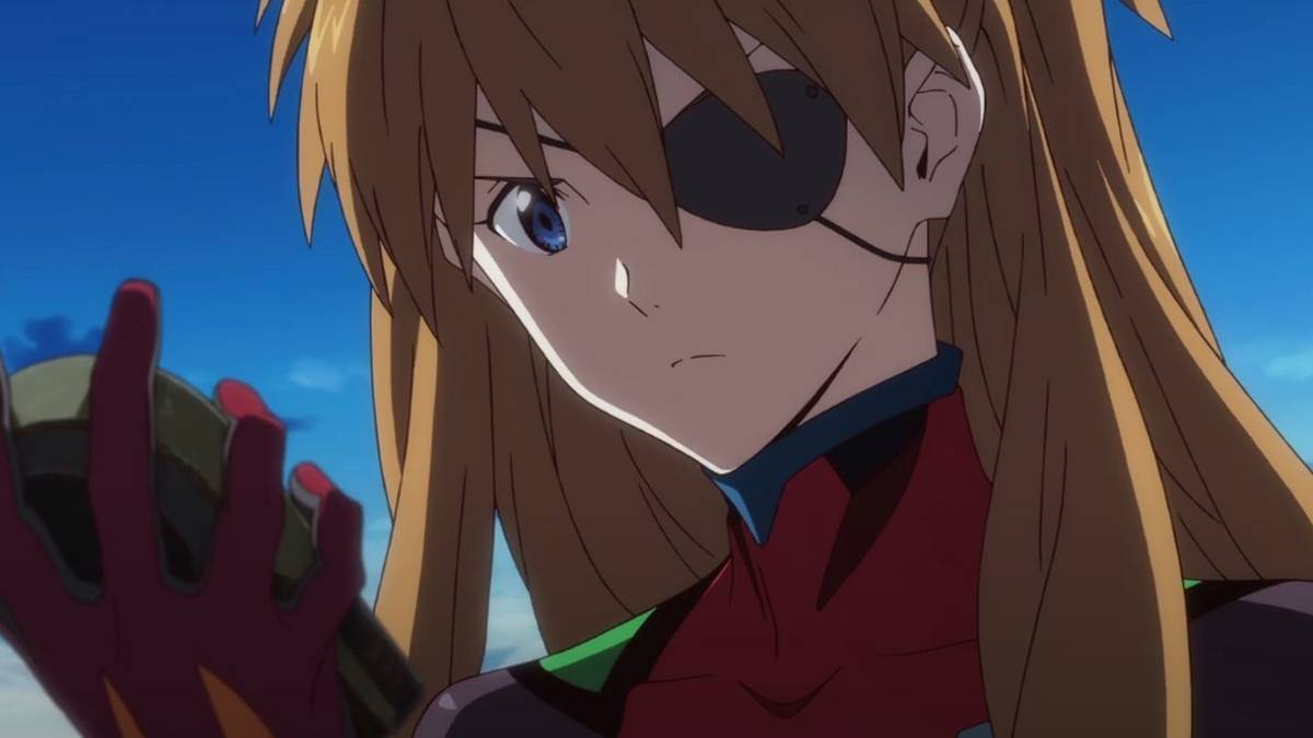 Asuka with patch in Rebuild of Evangelion 3.0+1.0 Thrice Upon a Time