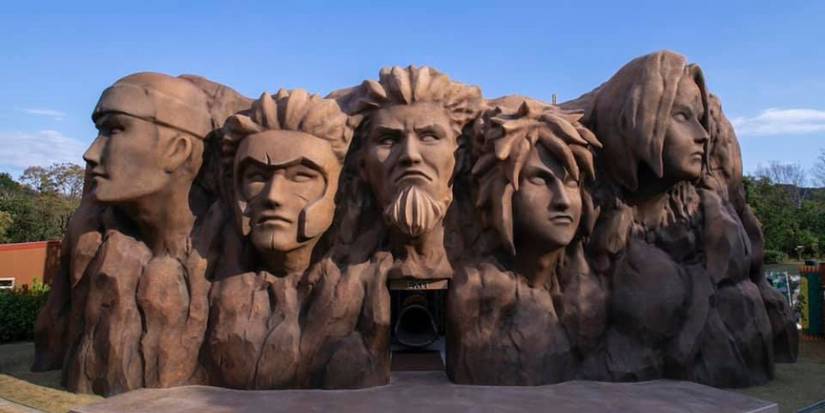 Nijigen no Mori Naruto Island Hokage Heads