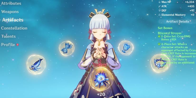 Ayaka with 4 set of Blizzard Strayer