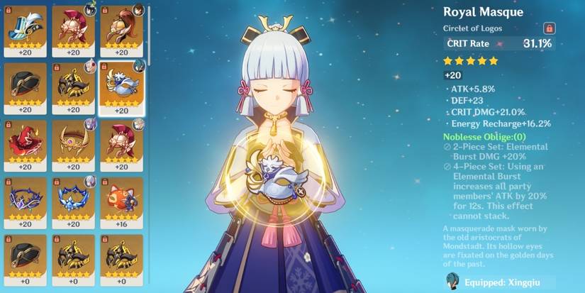 Ayaka Crit Rate artifact