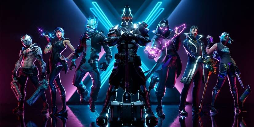 Fortnite season X neon poster