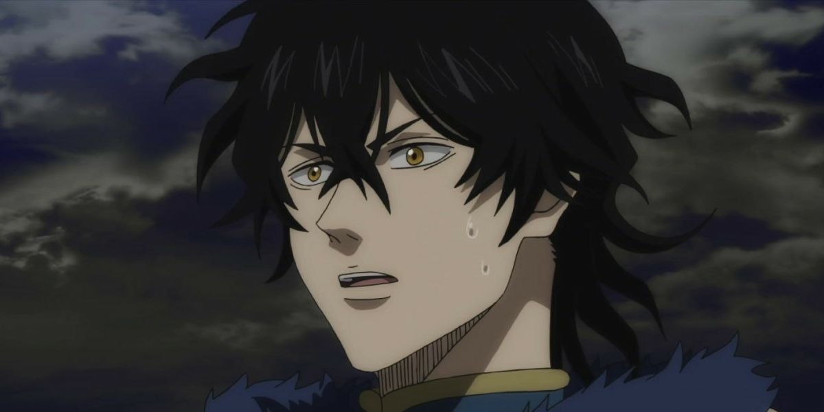 Yuno from Black Clover looks surprised