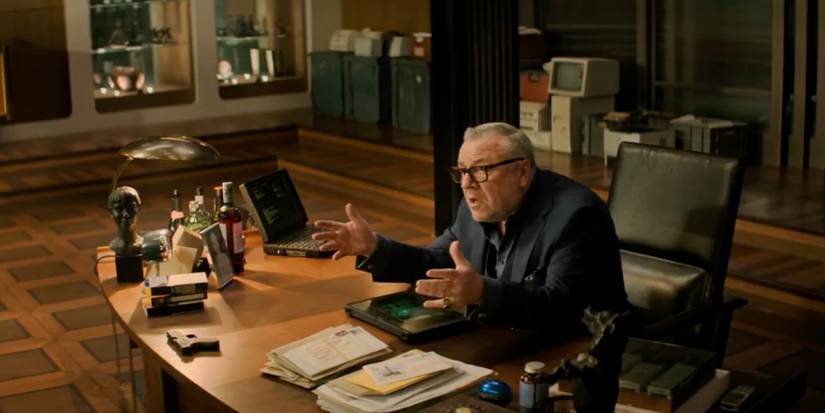 Dreykov from Black Widow at his desk