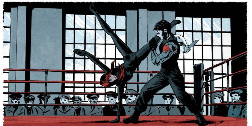 Black Widow Red Room Training With Winter Soldier