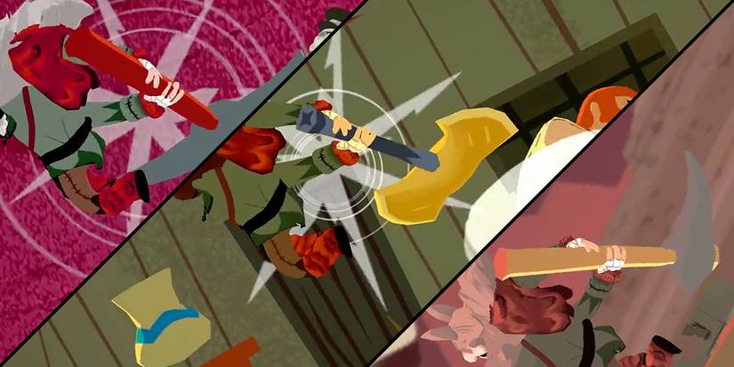 Bloodroots - 3-Image Collage Of Axe-Sized Weapon Finishers