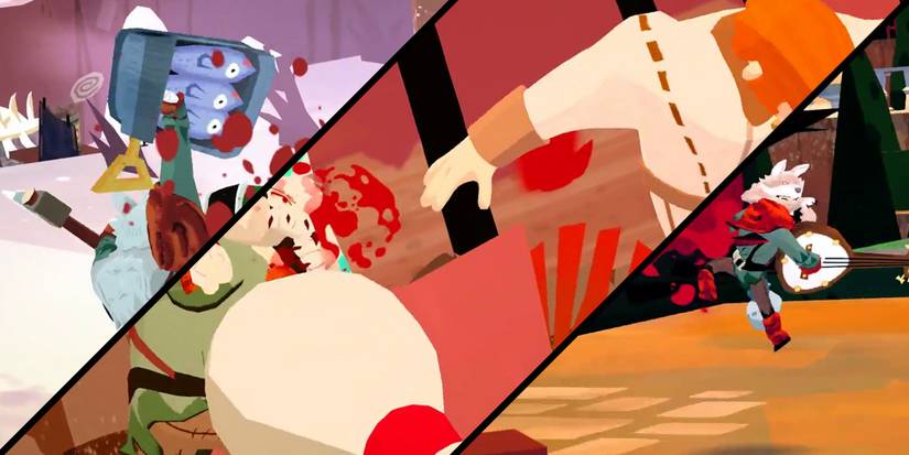 Bloodroots - 3-Image Collage Of Flurry Of Attacks Small Weapon Overkill Finishers