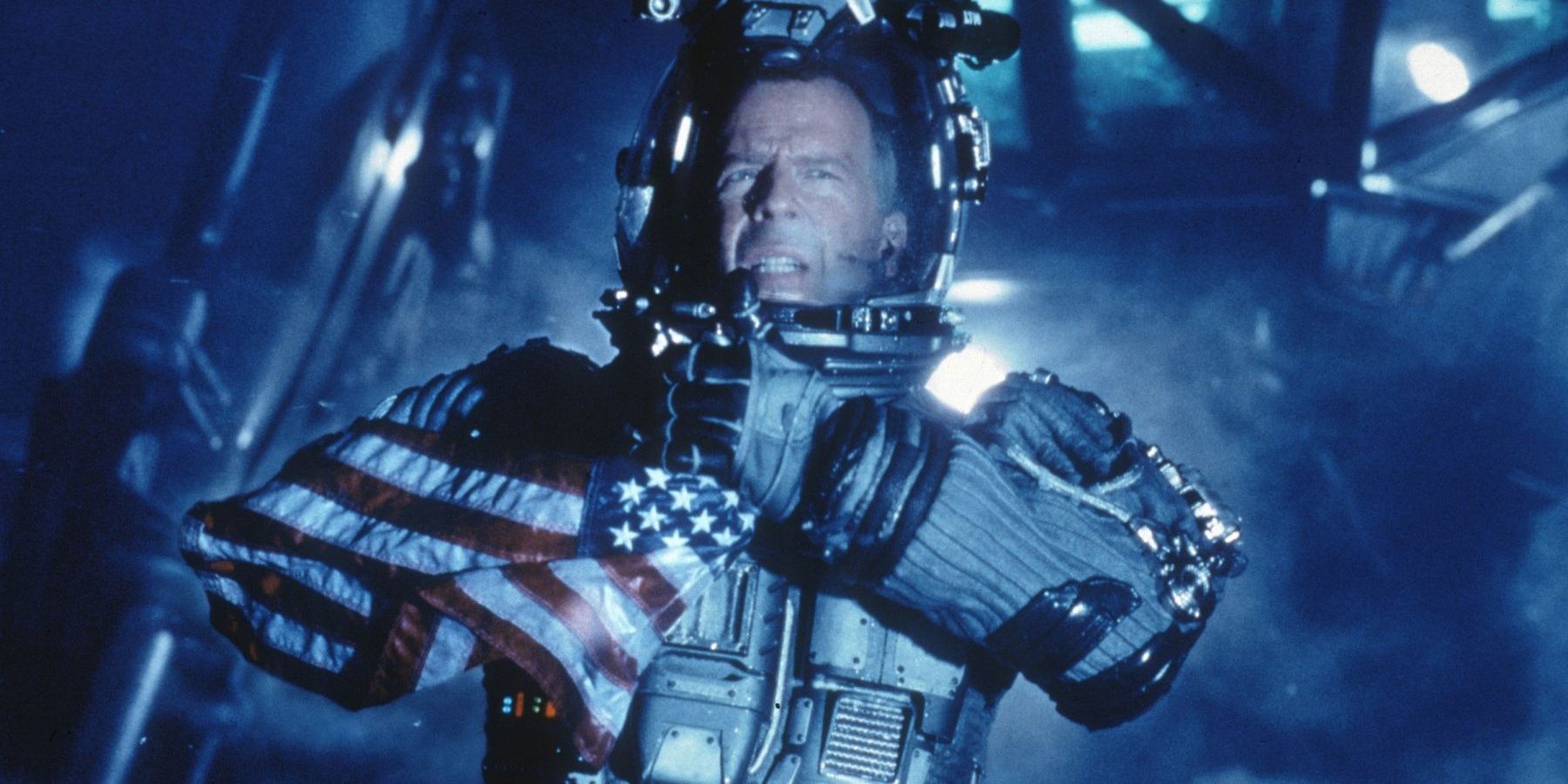 Bruce Willis in spacesuit in Armageddon
