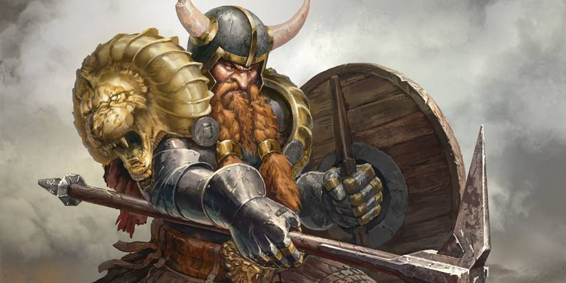 Bruenor Battlehammer Taunting With His Axe