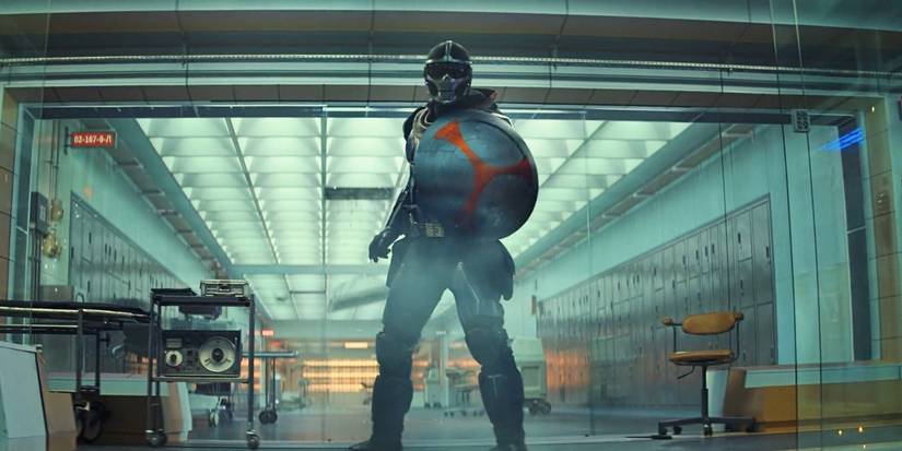 Taskmaster copying Captain America in Black Widow