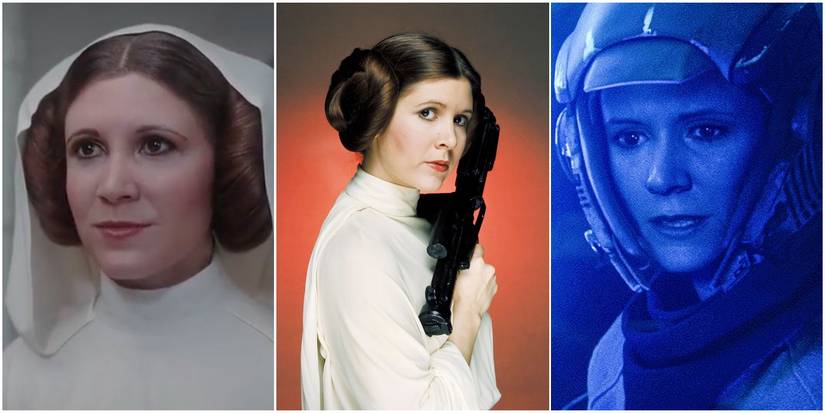 Carrie Fisher in Rogue One, Star Wars: A New Hope, and The Rise of Skywalker